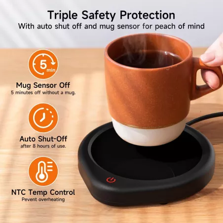 Chauffe-Tasse Intelligent Oracer : Café Toujours Chaud, Température Réglable, Sécurité Assurée !